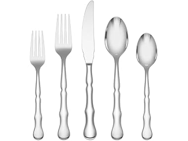 $24.99, Was $99.99, 75% Off! Cambridge Silverware Set, Amaryllis Mirror 18/10 20 Piece Setwr dealfomo