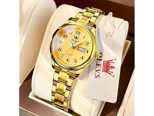 OLEVS Women’s Day Date Steel Watch