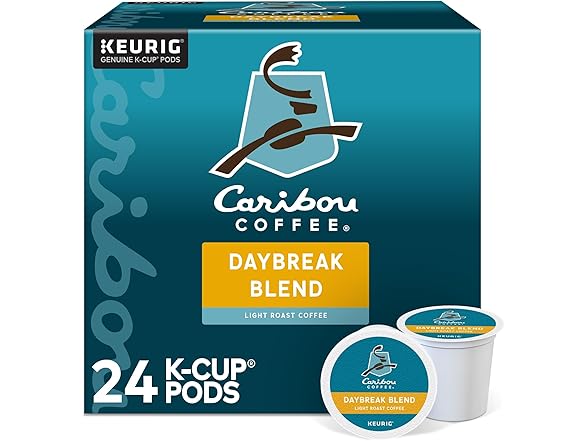 24CT Caribou Coffee Daybreak Morning Blend,K-Cups