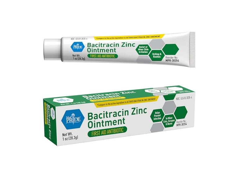 MED PRIDE Bacitracin with Zinc Ointment, 1 oz