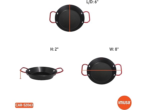 IMUSA USA Paella Pan, 6"