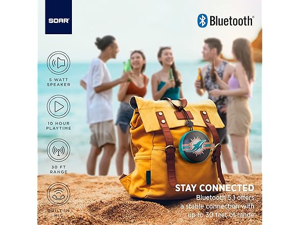 SOAR NFL Bluetooth Bottle Opener Speaker, Cleveland Browns