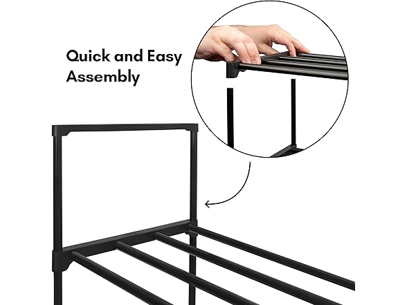 Americanflat 17x26.5 Shoe Organizer - 2 Tier Shoe Rack 