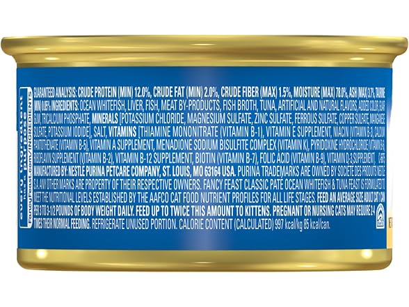 Purina Fancy Feast Classic Pate, Ocean Whitefish 24Pk