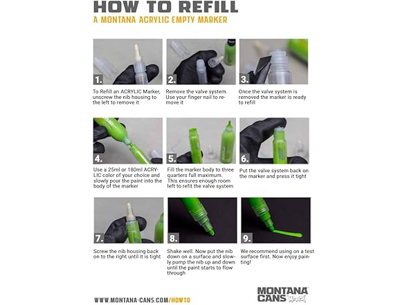 Montana Cans  Acrylic Empty Paint Marker
