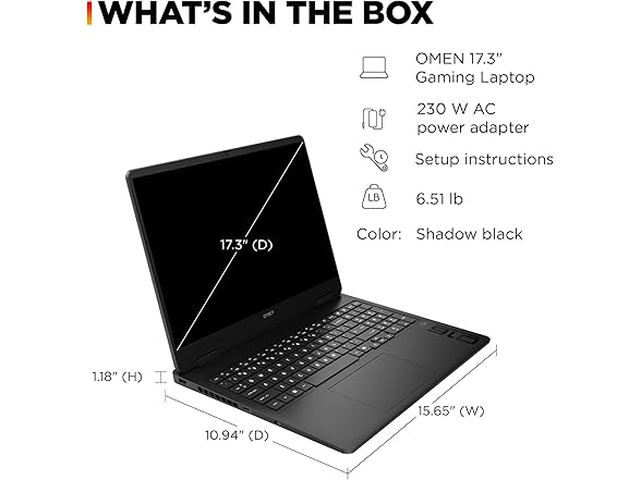 HP OMEN 17.3" FHD AMD Ryzen 7 350 Laptop