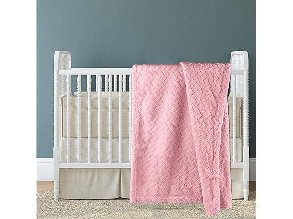 Rest-Eazzzy Baby Blanket Flannel, (Pink 25" x 32")