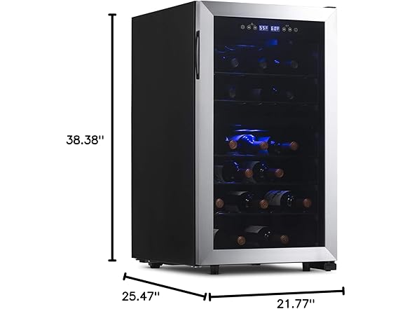 Newair Freestanding Dual Zone Wine Fridge - 43 Bottles