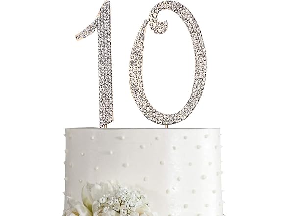 MAGJUCHE Gold 10 Crystal Cake Topper