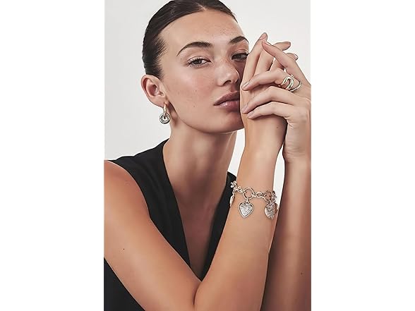 TENTMENTISE Silver Heart Bracelet