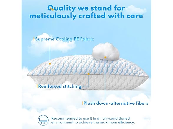 HEYCUZI Cooling Bed Pillows Queen Size