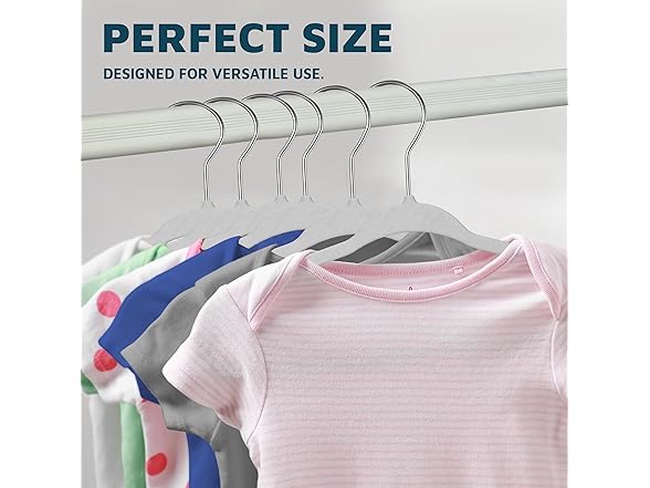 White Velvet Kids Hangers 50 Pack
