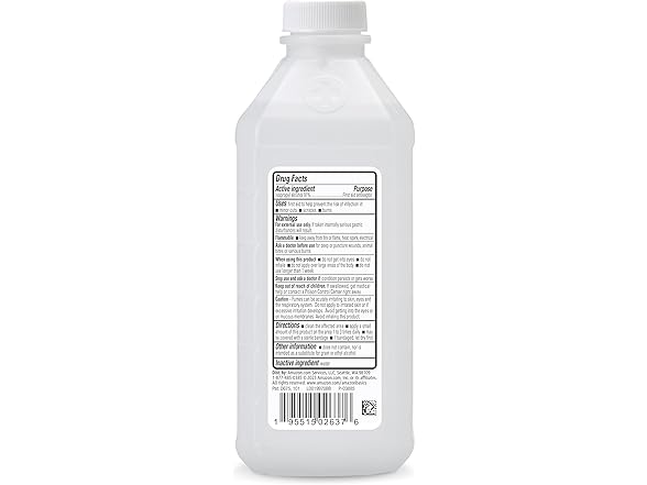 Amazon Basics 91% Isopropyl Alcohol First Aid Antiseptic