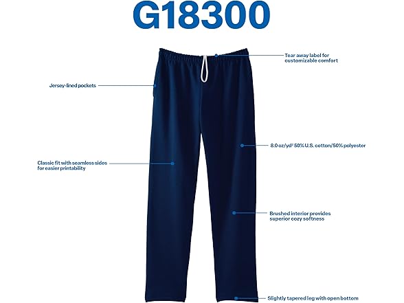 Gildan Fleece Sweatpants XL Grey