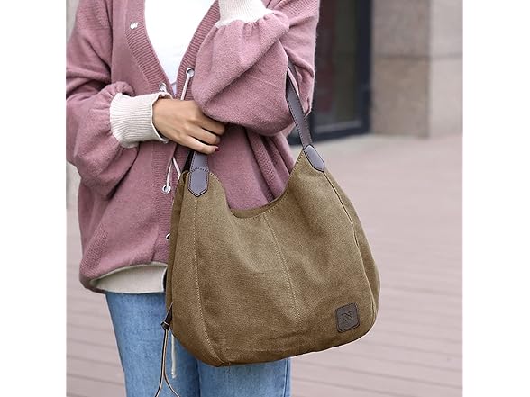 Canvas sling boho purses Multi-pocket