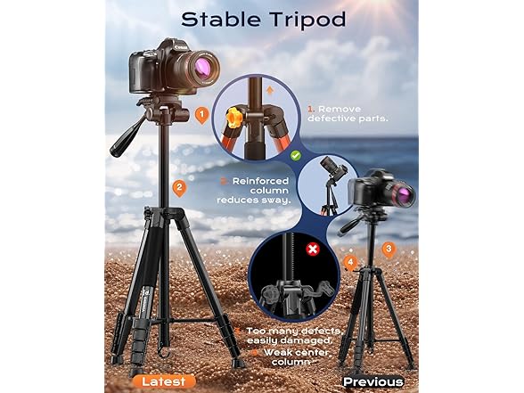 Aluminum Camera Tripod Stand | 73in