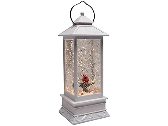Roman 11" Lighted Swirl Cardinal in Whit