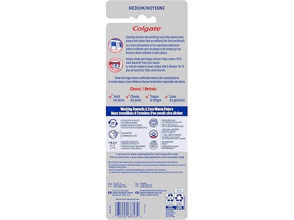 Colgate 360 Toothbrush Medium 4pk