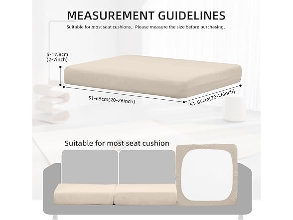 8Pcs Outdoor Cushion Covers Beige