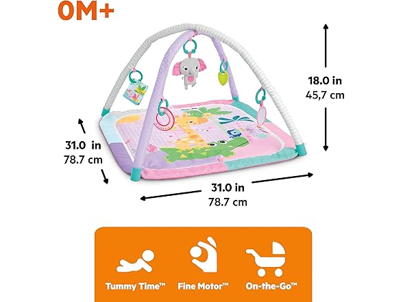 Bright Starts Wild Wiggles Sweet Safari Foldable Mat
