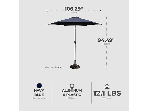 Four Seasons Courtyard Rockland 9' Market Patio Table Umbrella