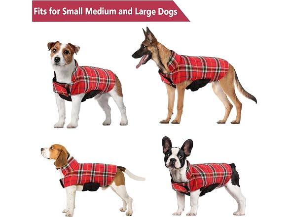 Kuoser Waterproof Dog Coat,Reversible Dog Jac