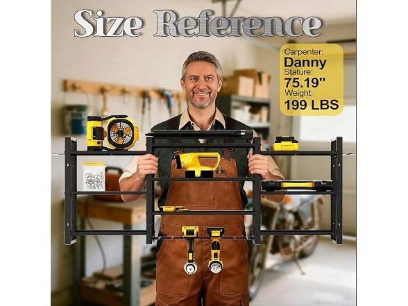 CFMASTER Large Power Tool Organizer Wall Mount
