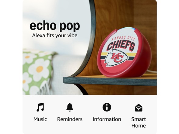 (NEW) Amazon Echo Pop | Kansas City Chiefs