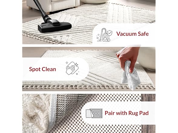 Nuloom Risette Ivory 6 Round Geometric