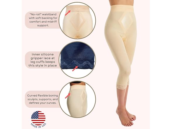 Rago (S/26) High Waist Capri Liner Tummy USA Pant