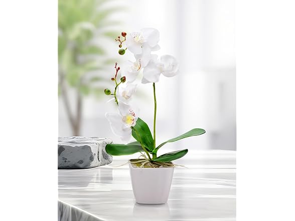 Restaurantware Faux Fiore White Orchid
