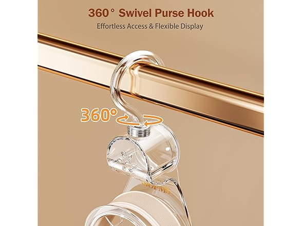 MOPMS 3 Pieces Clear Purse Hanger Closet