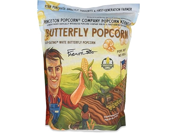 White Butterfly Hulless Popcorn Kernels