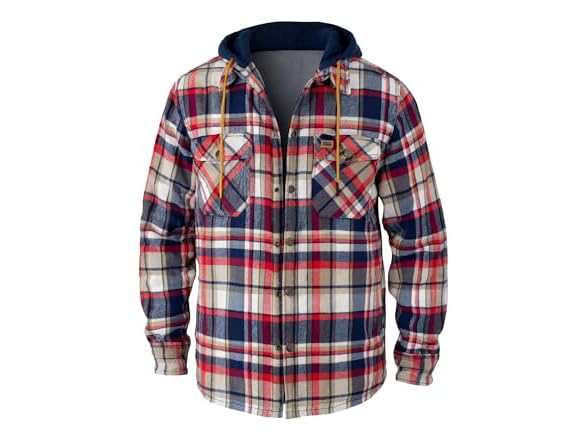 Field & Stream Mens Widgeon Waffle Hooded Flannel - Gallery 2