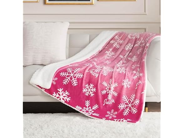 Juicy Couture Sherpa Throw 50"x60" Pink