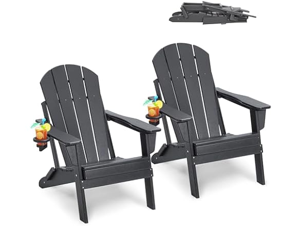 VEVOR Adirondack Chair Plastic, Set of
