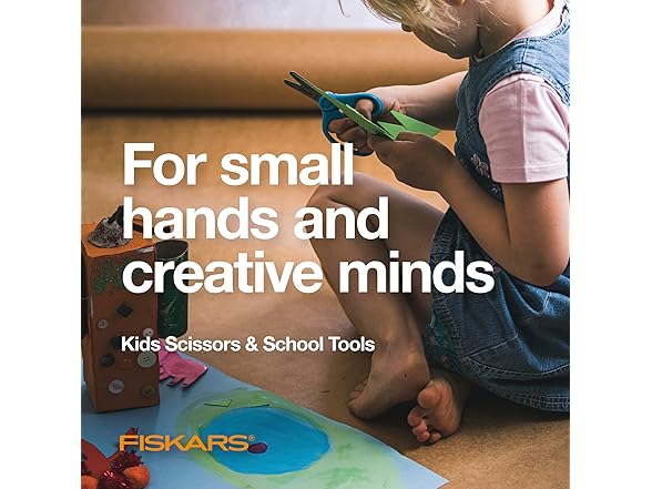 Fiskars 5" Pointed-Tip Scissors for Kids 4-7 (3-Pack)