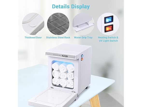 BYOOTIQUE 5L Small Hot Towel Warmer Cabinet
