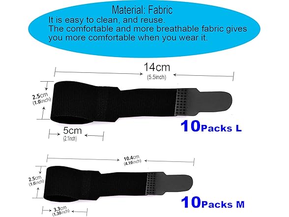 Reppkyh 20 Pieces Fabric Broken Toe Wrap