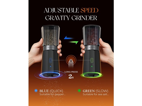 Rechargeable Salt & Pepper Grinder Set
