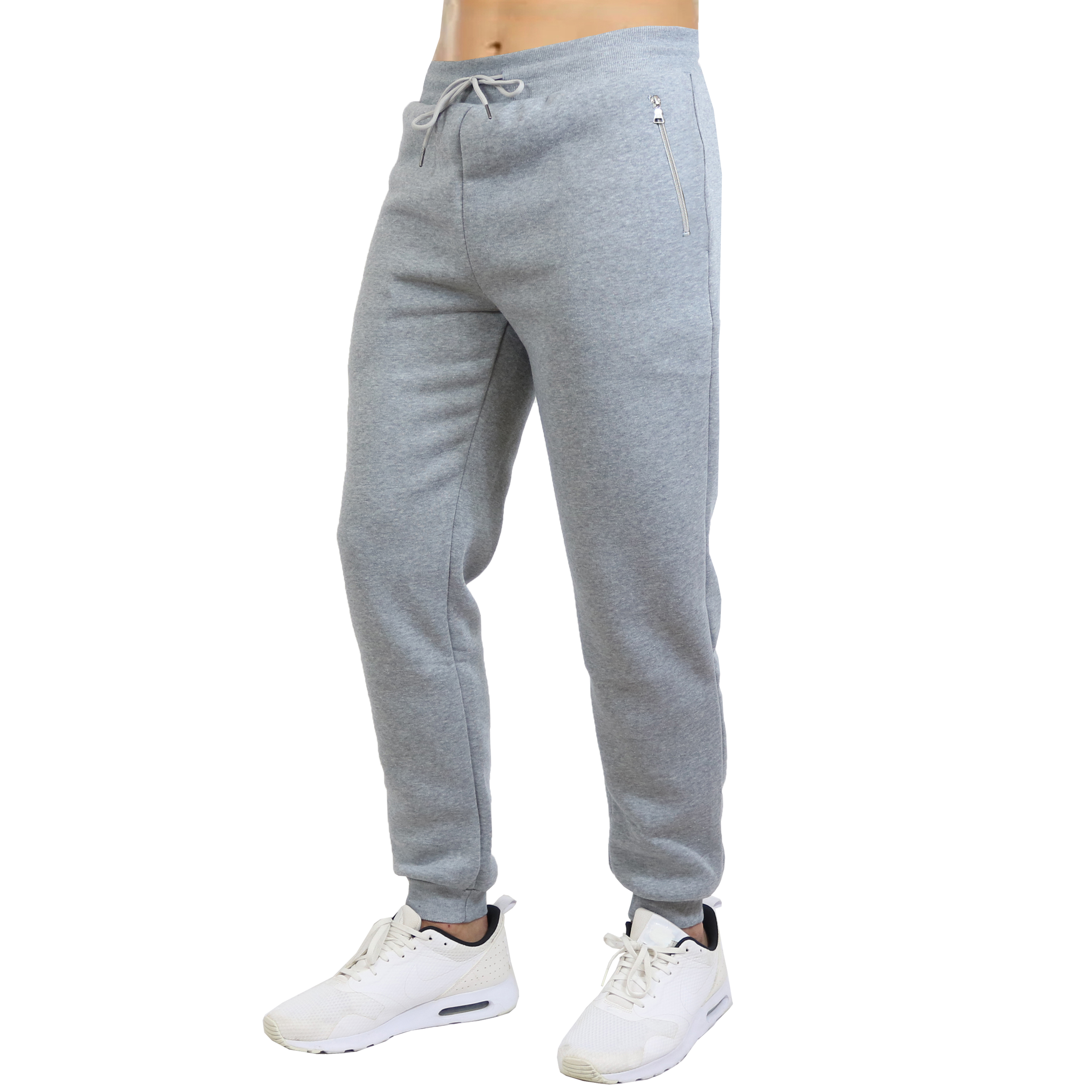 3Pk Asst Mens Fleece Joggers w-Zip Pockets - Gallery 10