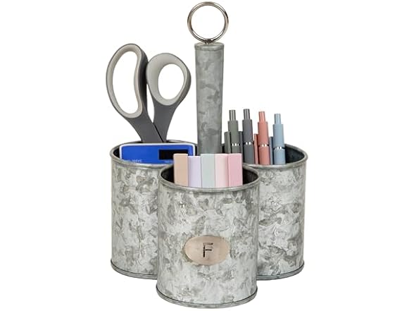 Mind Reader 3-Compartment Metal Organizer