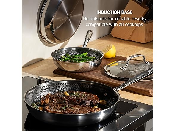 T-fal HybridMesh Tri-Ply Stainless Steel Fry Pan 12 Inch