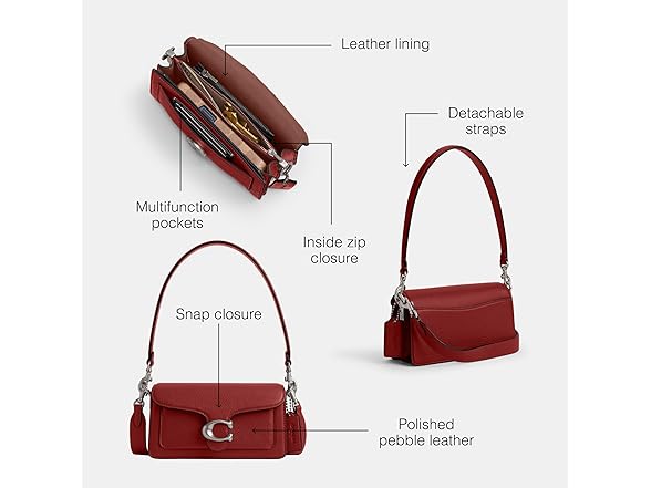 Coach Tabby Shoulder Bag 20, LH/Ruby