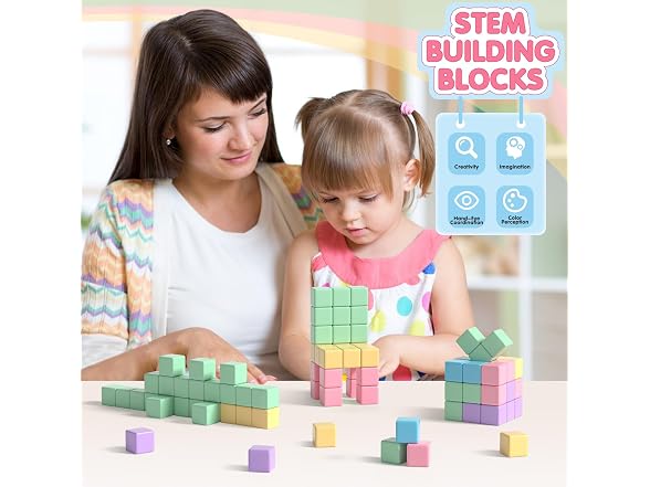 Apluses 32-Piece Magnetic Building Cubes