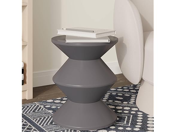 LeisureMod Aura Plastic Side Table