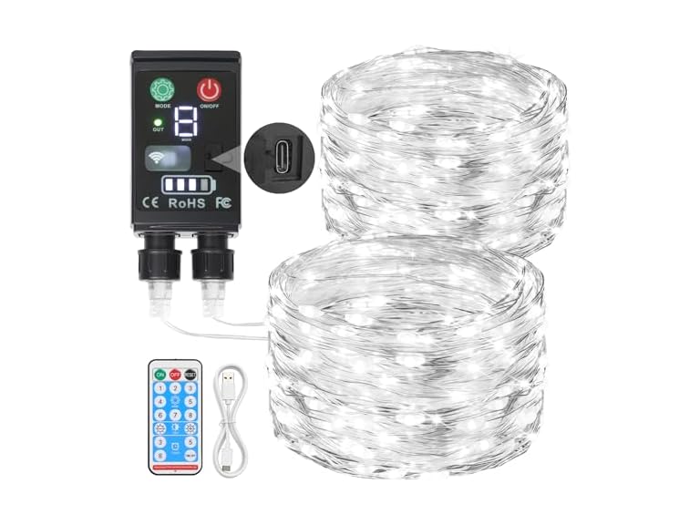 Lakumu 2-in-1 Rechargeable Fairy Lights