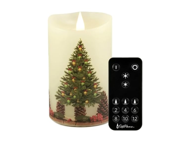 Softflame Christmas Flameless Candles with Remote
