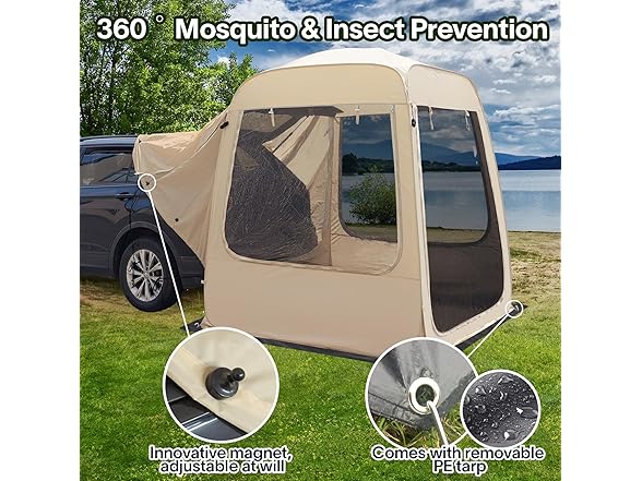 5 Person All Weather Camping SUV Tent
