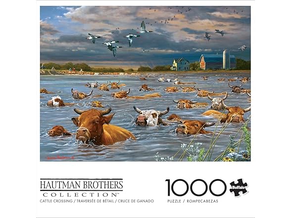 Cattle Crossing 1000 Piece Jigsaw Puzzle